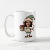 Mug Custom Photo Face Christmas Elf (Gauche)