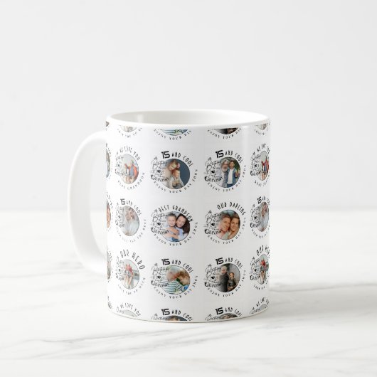 Mug Custom Photo Grandson Birthday (Devant gauche)