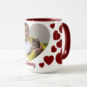 Mug Custom Photo Heart Mug: A Keepsake for Cat Lovers (Devant droit)