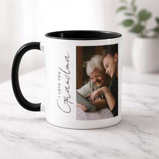 Mug Custom Photo I love you Grandma