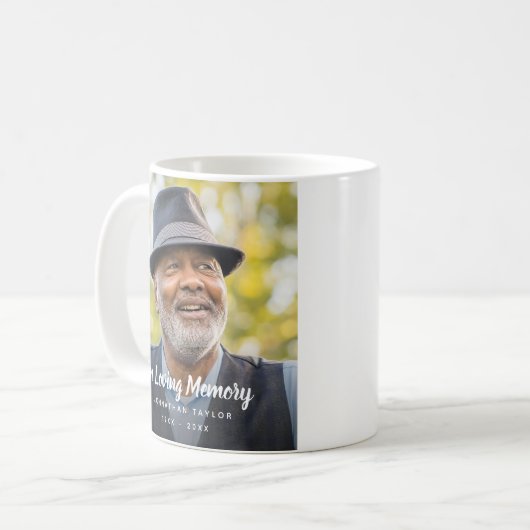 Mug Custom Photo Personalized Memorial Tribute Funeral (Devant gauche)