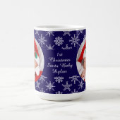 Mug Custom Photo Santa Baby Snowflakes & Blue BKGRD (Centre)