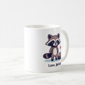 Mug Custom Pixel Raccoon With Joystick (Devant droit)