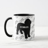 Mug CUSTOM Portugais Water Dog Silhouette (Gauche)
