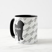 Mug CUSTOM Portugais Water Dog Silhouette (Devant gauche)