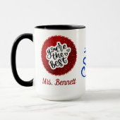Mug Custom Red Christmas Vous Êtes Le Meilleur Enseign (Gauche)