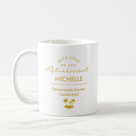 Mug Custom Retirement Remarkable Career Celebrated (Gauche)