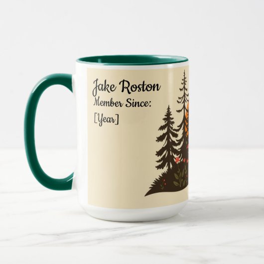 Mug Custom Retro Hiking Club 70s Style Adventure (Gauche)