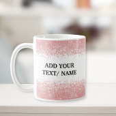 Mug Custom Rose Gold Glitter -Personalized Name 