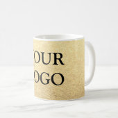 Mug Custom Simple Clean Gold Business Votre logo ici (Devant droit)
