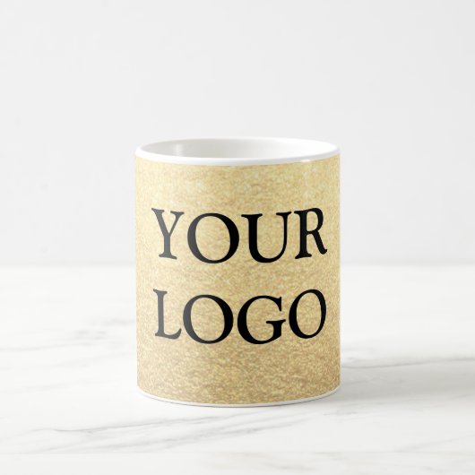 Mug Custom Simple Clean Gold Business Votre logo ici (Centre)