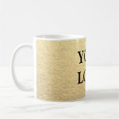 Mug Custom Simple Clean Gold Business Votre logo ici (Gauche)