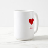 Mug Custom Simple Red Heart Love (Devant droit)