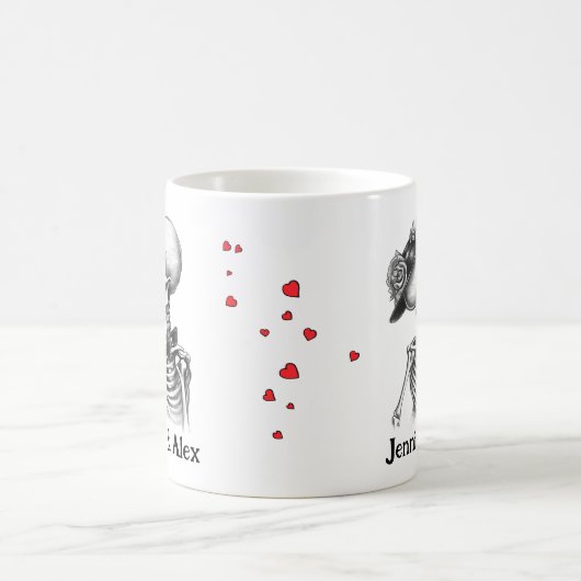 Mug Custom Skeleton Couple Names Personalized (Centre)