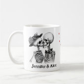 Mug Custom Skeleton Couple Names Personalized (Gauche)
