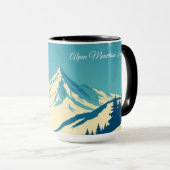 Mug Custom Ski Club Aspen Retro 70s Mountain (Devant droit)