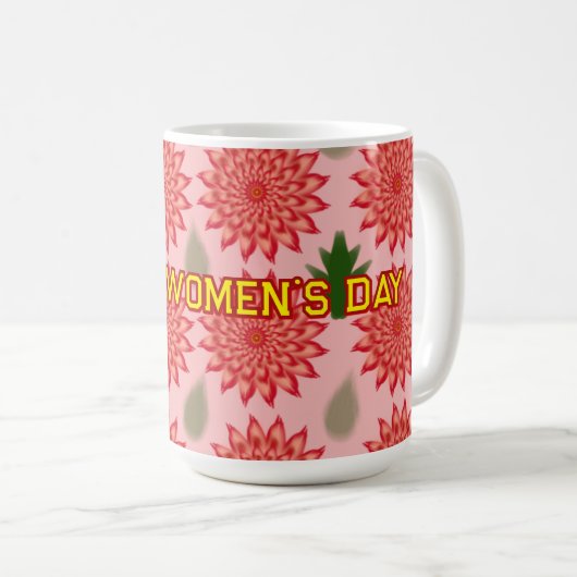 Mug Custom Spring Flower Women's Day Pattern  (Devant droit)