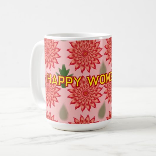 Mug Custom Spring Flower Women's Day Pattern  (Devant gauche)