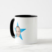 Mug Custom Star Face World's Best Funny Office Cadeau (Devant gauche)