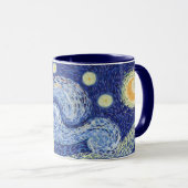 Mug Custom Starry Night Monogram Vincent Van Gogh Art (Devant droit)