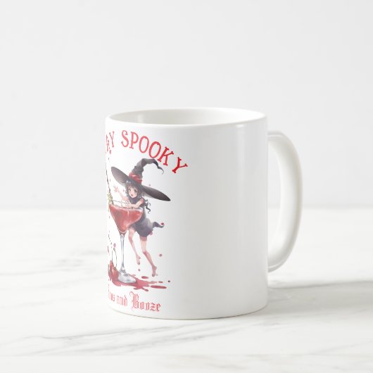 Mug Custom Stay Éffrayant Funny Witch Halloween (Devant droit)