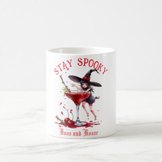 Mug Custom Stay Éffrayant Funny Witch Halloween (Centre)