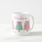 Mug Custom Sweet Aesthetic Girly Hand Drawn Christmas (Devant droit)