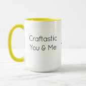 Mug Custom Text, Colorful Craftastic You & Me Combo (Gauche)