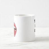 Mug Custom Text Funny Red Lips Cartoon Mouth (Centre)