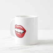 Mug Custom Text Funny Red Lips Cartoon Mouth (Devant gauche)