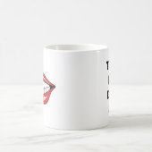 Mug Custom Text Funny Red Lips Cartoon Mouth (Centre)