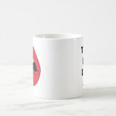 Mug Custom Text Funny Red Lips Cartoon Mouth (Centre)
