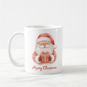 Mug Custom Text Funny Santa Claus With Gift (Gauche)