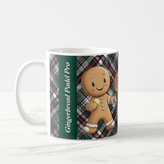 Mug 🎾🎄Custom text, Padel Powered Christmas (Gauche)