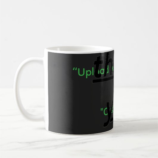 Mug Custom Text & Upload Your Photo Personalized (Gauche)