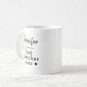 Mug Custom Text Work Bestie Coworker Colleague Fun (Devant gauche)