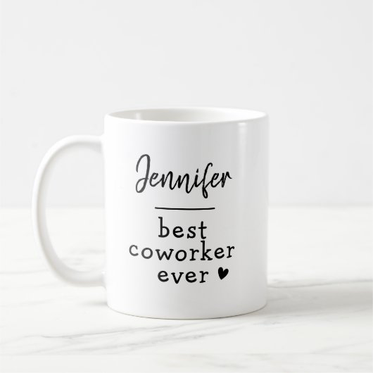 Mug Custom Text Work Bestie Coworker Colleague Fun (Gauche)