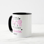 Mug Custom This Girl Loves Badminton Girly Pink (Devant gauche)