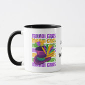 Mug Custom Top Hat Feathers MARDI GRAS (Gauche)