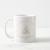 Mug Custom traditional family white Christmas tree (Gauche)
