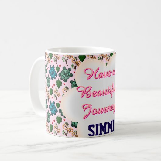 Mug Custom turtle pattern  (Devant gauche)