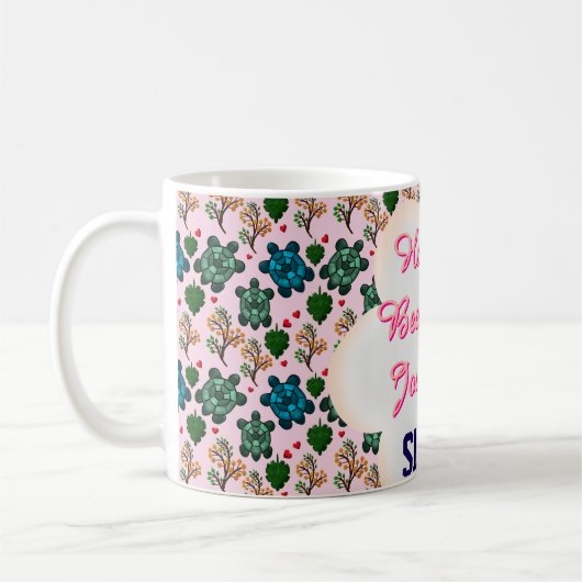Mug Custom turtle pattern  (Gauche)