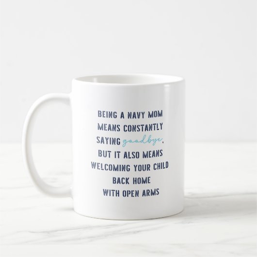 Mug Custom US Navy Maman Cadeau de fête des mères (Gauche)