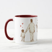 Mug Custom Valentine Gift for Dad | Personalized Name  (Gauche)