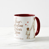 Mug Custom Valentine Gift for Dad | Personalized Name  (Devant droit)