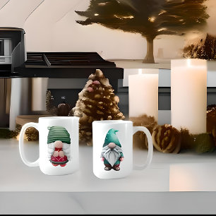 Mug Custom Valentine Noël Gnome Couple Sweethee