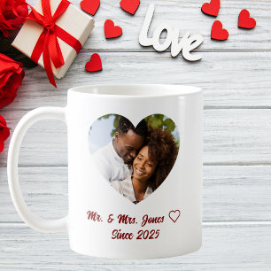 Mug Custom Valentine's Day Mr & Mrs. Photo