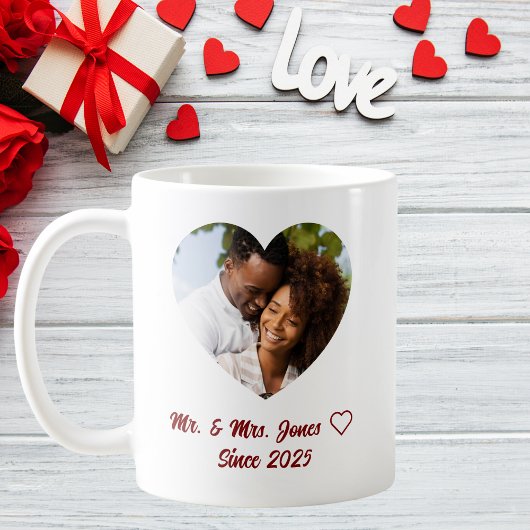 Mug Custom Valentine's Day Mr & Mrs. Photo