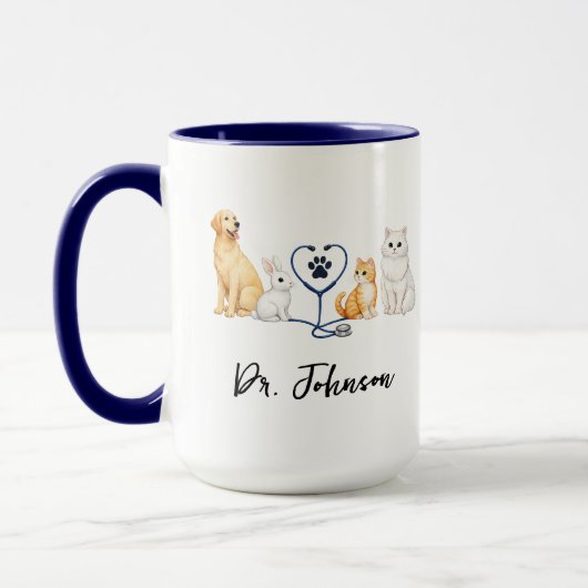 Mug Custom Veterinarian | Personalized  Doctor’s Day (Gauche)