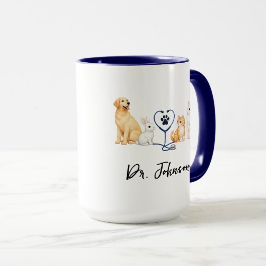 Mug Custom Veterinarian | Personalized  Doctor’s Day (Devant droit)